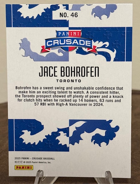 2025 Panini Crusade Baseball JACE BOHROFEN Silver #46