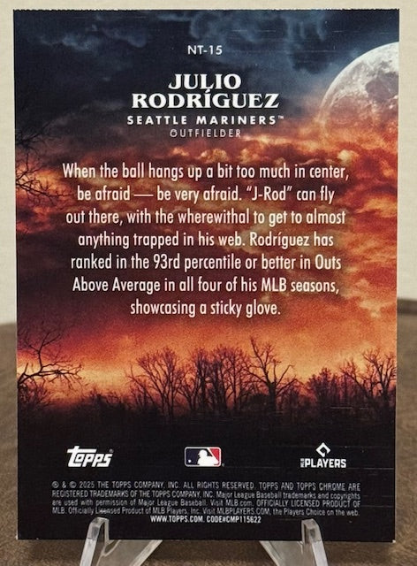 2025 Topps Chrome Update Baseball JULIO RODRIGUEZ Night Terrors #NT-15