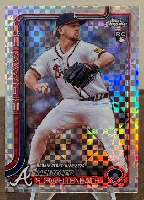 2025 Topps Chrome Update Baseball SPENCER SCHWELLENBACH RC Rookie Debut X-Fractor #USC132