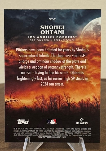 2025 Topps Chrome Update Baseball SHOHEI OHTANI Night Terrors #NT-2