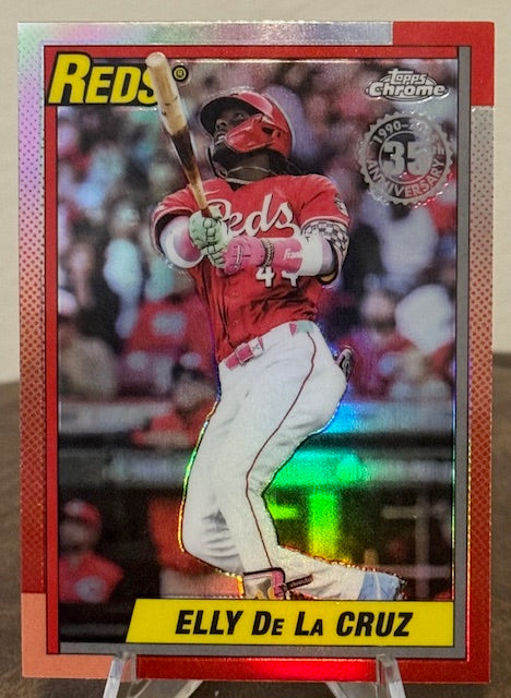 2025 Topps Chrome Update Baseball ELLY DE LA CRUZ 1990 Topps 35th Anniversary #90CU-3