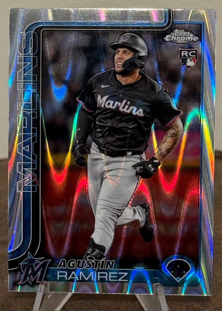 2025 Topps Chrome Update Baseball AGUSTIN RAMIREZ RC RayWave Refractor #USC200