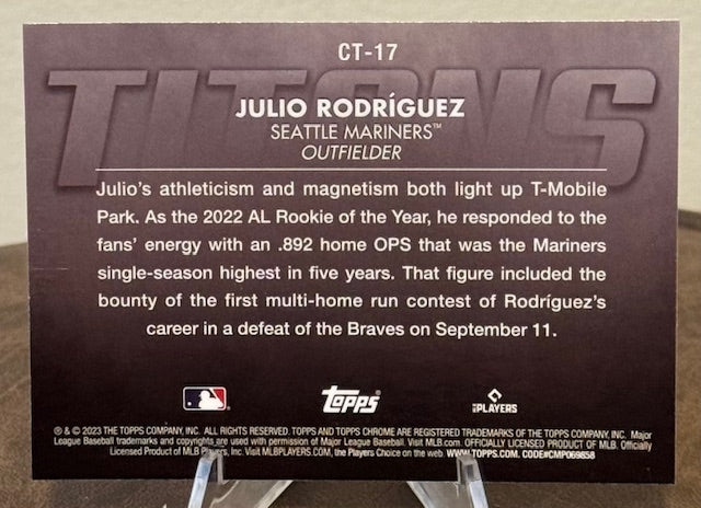 2023 Topps Chrome Baseball JULIO RODRIGUEZ Titans #CT-17