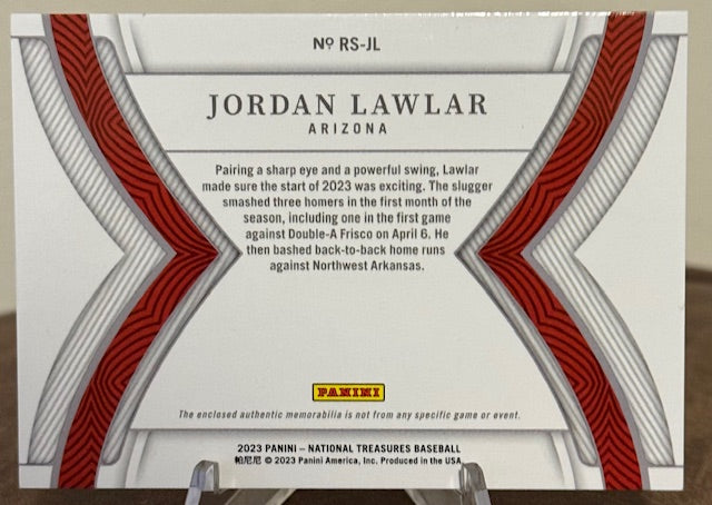 2023 Panini National Treasures Baseball JORDAN LAWLAR Rookie Silhouettes #RS-JL