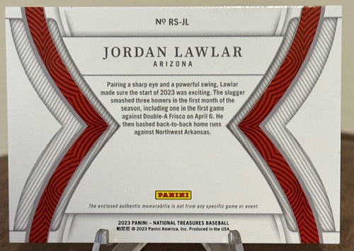2023 Panini National Treasures Baseball JORDAN LAWLAR Rookie Silhouettes #RS-JL