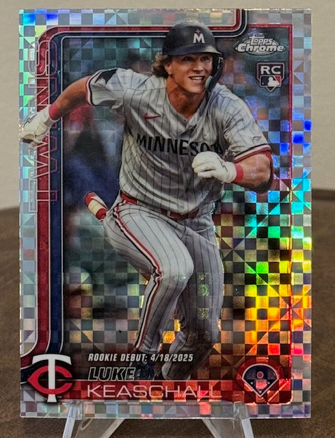 2025 Topps Chrome Update Baseball LUKE KEASCHALL RC Rookie Debut X-Fractor #USC134