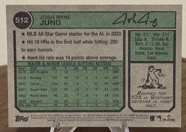 2023 Topps Heritage Baseball JOSH JUNG RC #512