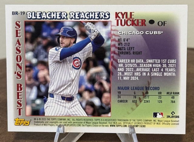 2025 Topps Update Baseball KYLE TUCKER Bleacher Reachers #BR-19