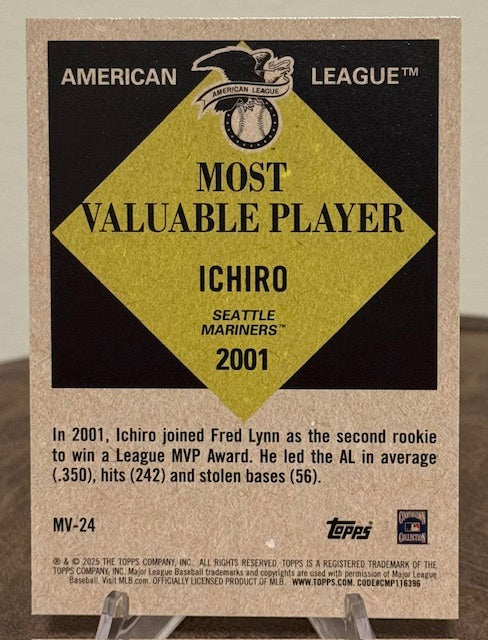 2025 Topps Update Series Baseball ICHIRO MVP Retro #MV-24