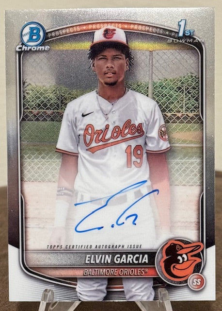 2025 Bowman Chrome Baseball ELVIN GARCIA 1st Prospect Autograph #CPA-EG