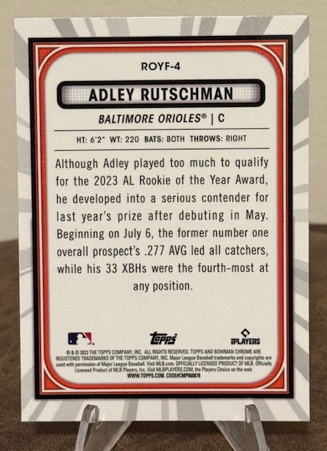 2023 Bowman Baseball ADLEY RUTSCHMAN RC Mega Box Rookie of the Year Favorites #ROYF-4
