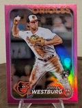 2024 Topps Chrome Baseball JORDAN WESTBURG RC Pink Refractor #277