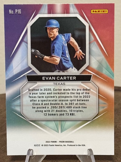 2023 Panini Prizm Baseball EVAN CARTER Prizmatic #P16