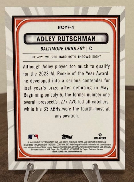 2023 Bowman Baseball ADLEY RUTSCHMAN RC Rookie of the Year Favorites #ROYF-4