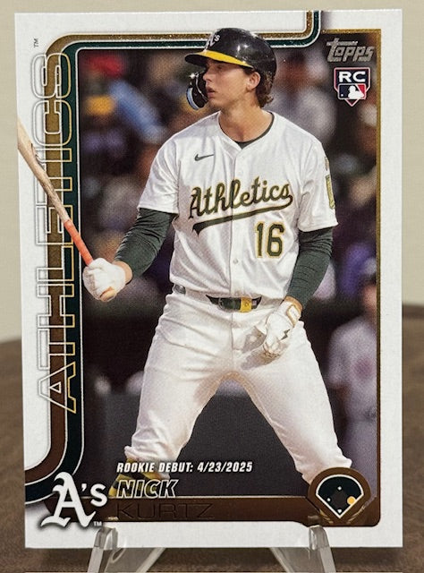 2025 Topps Update Series Baseball NICK KURTZ RC Rookie Debut #US197