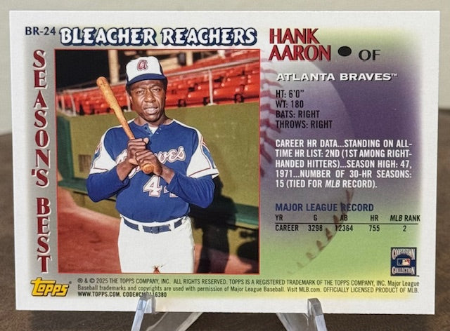 2025 Topps Update Baseball HANK AARON Bleacher Reachers #BR-24