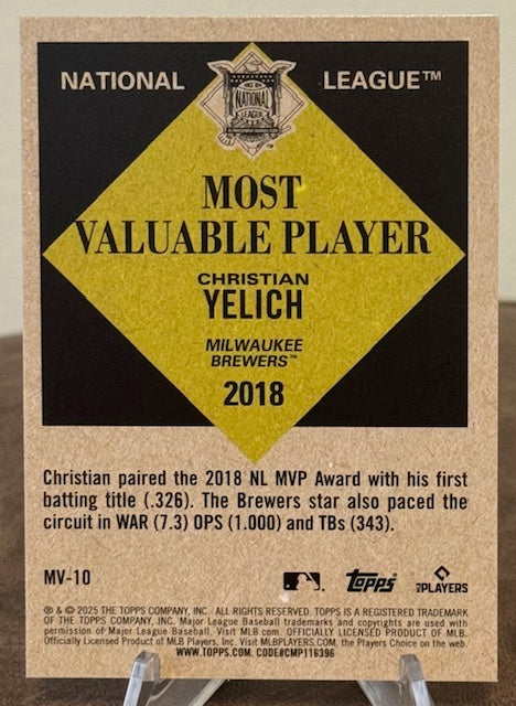 2025 Topps Update Baseball CHRISTIAN YELICH Most Valuable Player #MV-10