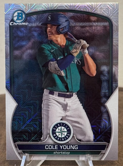 2023 Bowman Draft Baseball COLE YOUNG Chrome Prospect Mojo Refractor #BCP-87