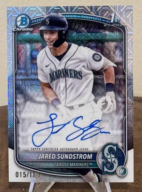 2025 Bowman Baseball JARED SUNDSTROM Chrome Prospect Autograph HTA Choice Refractor #CPA-JSU
