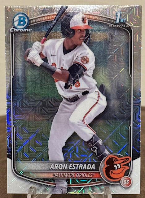 2025 Bowman Chrome Baseball ARON ESTRADA 1st Prospect Mega Box Mojo Refractor #BCP-33
