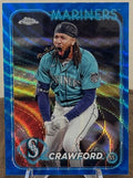 2024 Topps Chrome Baseball J.P. CRAWFORD Blue Wave Refractor #14