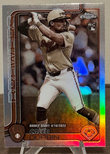 2025 Topps Chrome Update Baseball CALEB DURBIN RC Rookie Debut Sepia Refractor #USC112