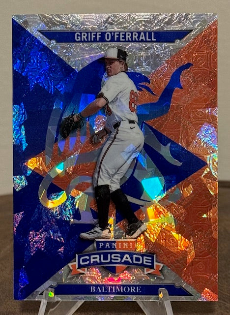 2025 Panini Crusade Baseball GRIFF O'FERRALL Blue Cracked Ice Prizm #58
