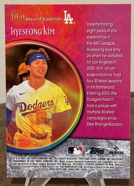 2025 Topps Chrome Update Baseball HYESEONG KIM RC Fortune 15 #F15-14