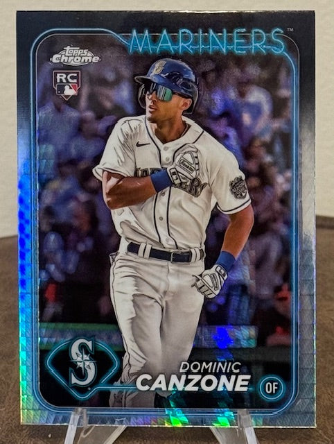 2024 Topps Chrome Baseball DOMINIC CANZONE RC Prism Refractor #113