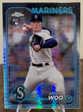 2024 Topps Chrome Baseball BRYAN WOO RC Prism Refractor #172