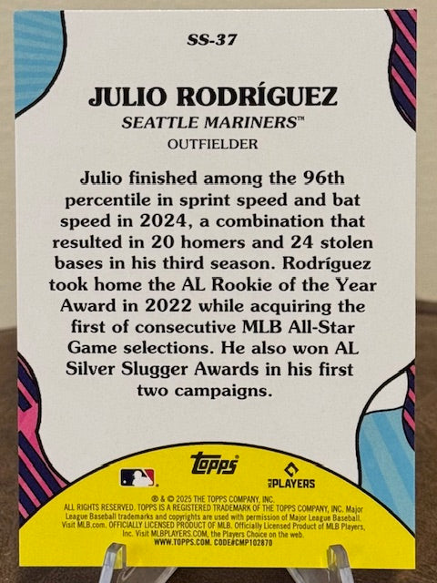 2025 Topps Series 2 Baseball JULIO RODRIGUEZ Summer Superstars #SS-37
