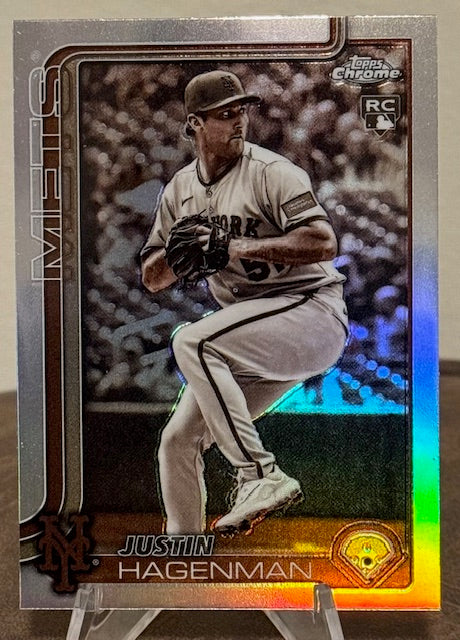 2025 Topps Chrome Update Baseball JUSTIN HAGENMAN RC Sepia Refractor #USC61