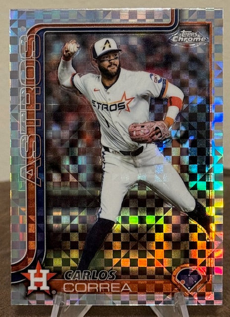 2025 Topps Chrome Update Baseball CARLOS CORREA X-Fractor #USC164