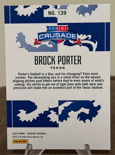 2025 Panini Crusade Baseball BROCK PORTER Silver #139