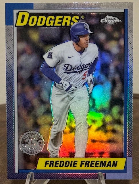 2025 Topps Chrome Update Baseball FREDDIE FREEMAN 1990 Topps 35th Anniversary #90CU-6
