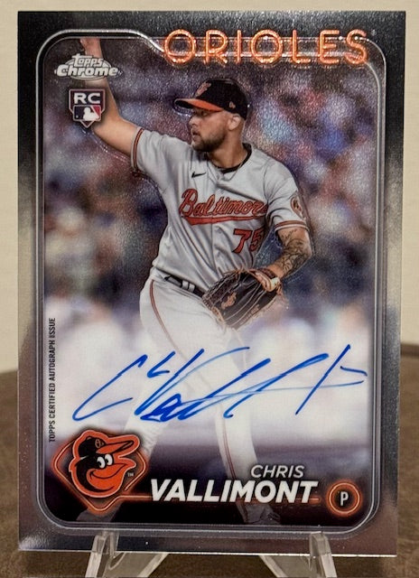 2024 Topps Chrome Baseball CHRIS VALLIMONT RC Autograph #RA-CV
