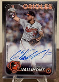 2024 Topps Chrome Baseball CHRIS VALLIMONT RC Autograph #RA-CV