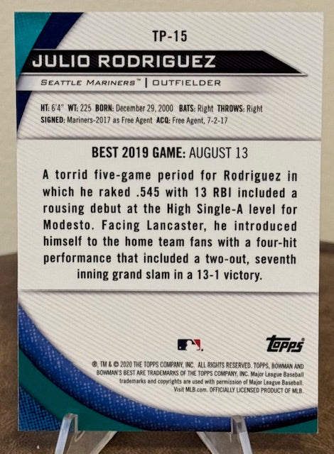 2020 Bowman's Best Baseball JULIO RODRIGUEZ Top Prospect #TP-15