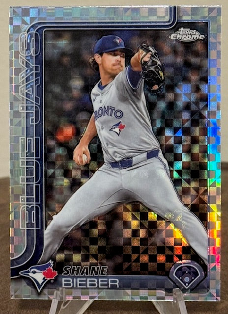 2025 Topps Chrome Update Baseball SHANE BIEBER X-Fractor #USC52