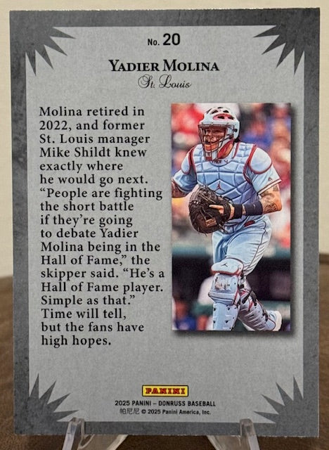 2025 Panini Donruss Baseball YADIER MOLINA Elite Series #20