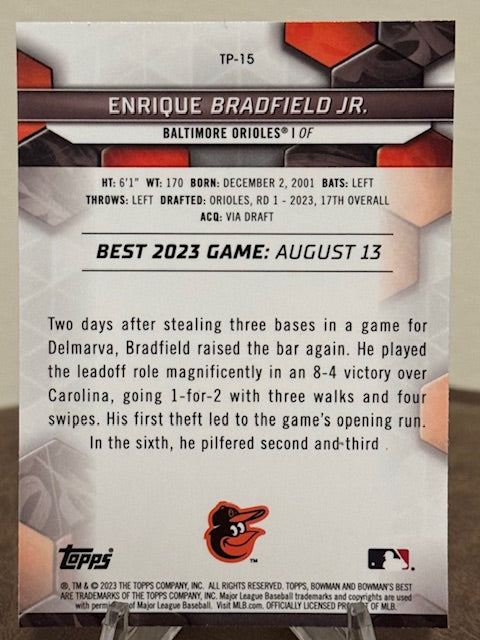 2023 Bowman's Best Baseball ENRIQUE BRADFIELD JR. Top Prospects #TP-15