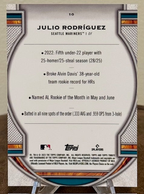2023 Topps Tribute Baseball JULIO RODRIGUEZ #10
