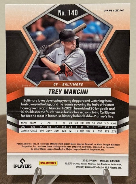 2022 Panini Mosaic Baseball TREY MANCINI Silver Holo Prizm #140