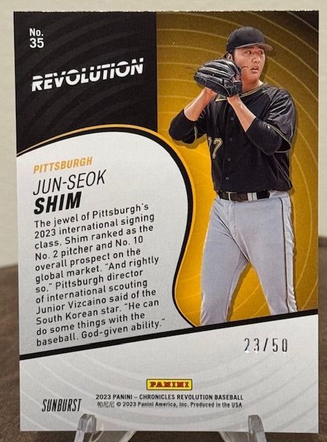 2023 Panini Chronicles Baseball JUN-SEOK SHIM Revolution Sunburst #35