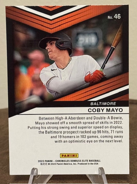 2023 Panini Chronicles Baseball COBY MAYO Elite #46