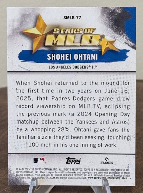 2025 Topps Update Baseball SHOHEI OHTANI Stars of MLB #SMLB-77