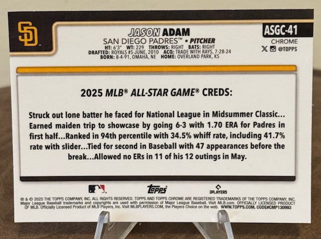 2025 Topps Chrome Update Baseball JASON ADAM All-Star Game #ASGC-41