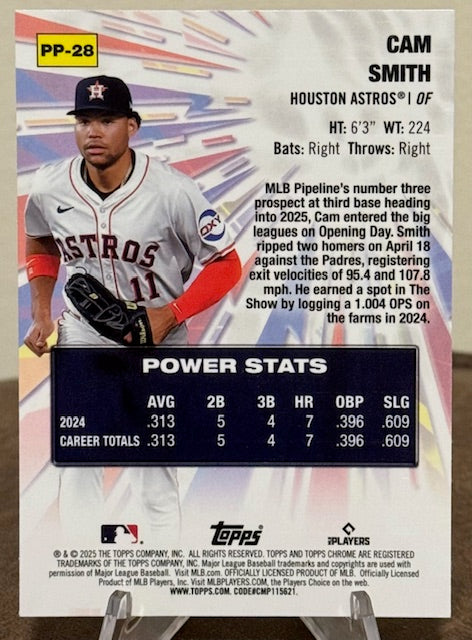 2025 Topps Chrome Update Baseball CAM SMITH RC Power Players #PP-28