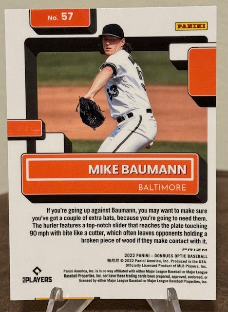 2022 Panini Donruss Optic Baseball MIKE BAUMANN Rated Rookie Holo Prizm #57