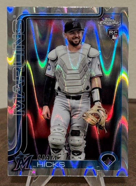 2025 Topps Chrome Update Baseball LIAM HICKS RC RayWave Refractor #USC86